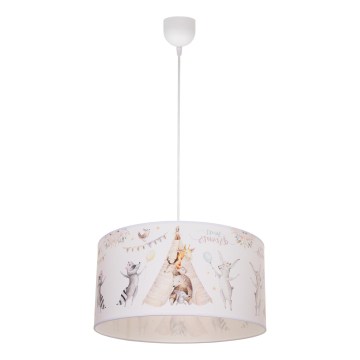 Lasten kattovalaisin KIDS ROOM 1xE27/60W/230V, halkaisija 40 cm, eläinaiheinen