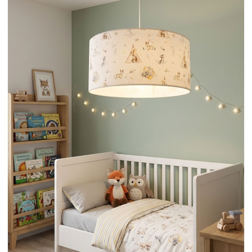 Lasten kattovalaisin KIDS ROOM 1xE27/60W/230V, halkaisija 40 cm, eläinaiheinen