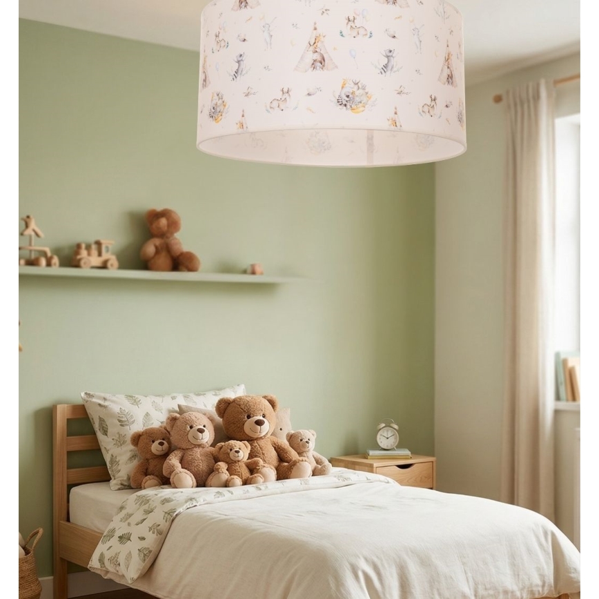 Lasten kattovalaisin KIDS ROOM 1xE27/60W/230V, halkaisija 40 cm, eläinaiheinen