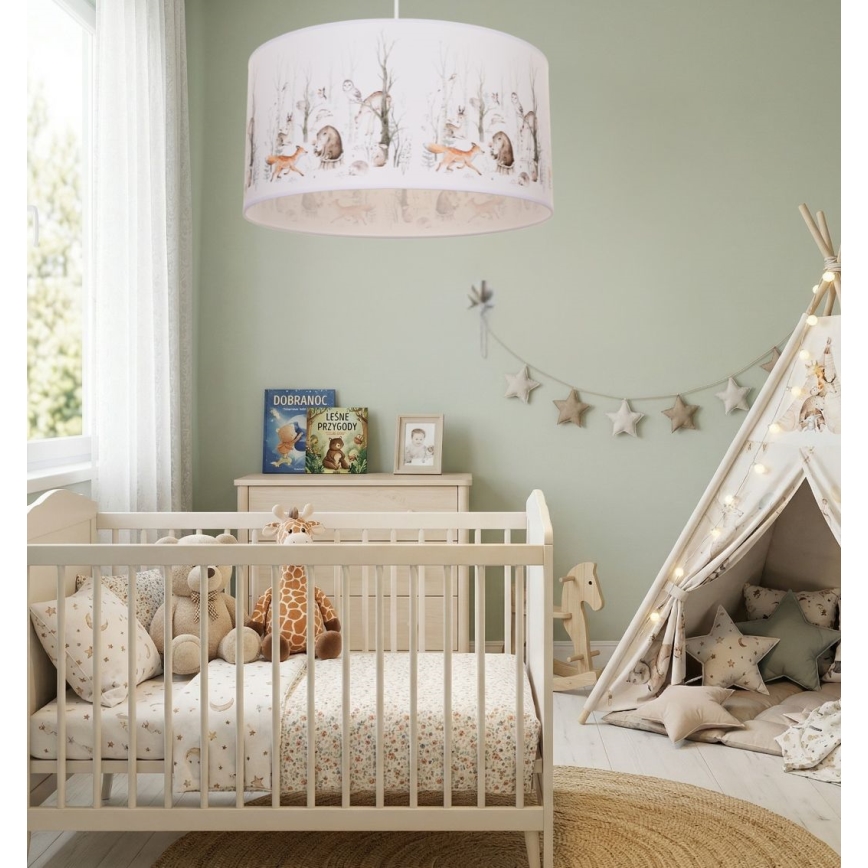 Lasten kattovalaisin KIDS ROOM 1xE27/60W/230V, halkaisija 40 cm, eläinaiheinen