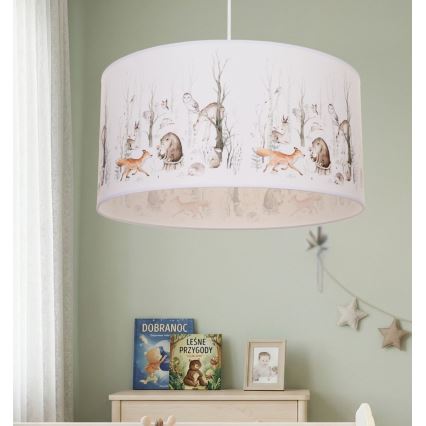 Lasten kattovalaisin KIDS ROOM 1xE27/60W/230V, halkaisija 40 cm, eläinaiheinen