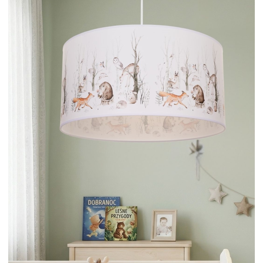 Lasten kattovalaisin KIDS ROOM 1xE27/60W/230V, halkaisija 40 cm, eläinaiheinen