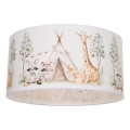 Lasten kattovalaisin KIDS ROOM 1xE27/60W/230V, halkaisija 40 cm, eläinaiheinen