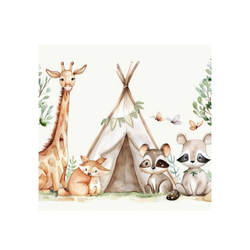 Lasten kattovalaisin KIDS ROOM 1xE27/60W/230V, halkaisija 40 cm, eläinaiheinen