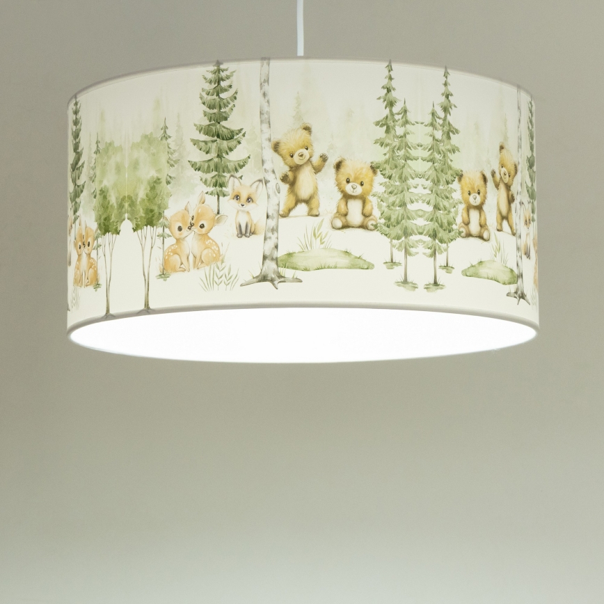 Lasten kattovalaisin KIDS ROOM 1xE27/60W/230V, halkaisija 40 cm, eläinaiheinen