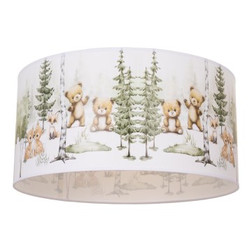 Lasten kattovalaisin KIDS ROOM 1xE27/60W/230V, halkaisija 40 cm, eläinaiheinen