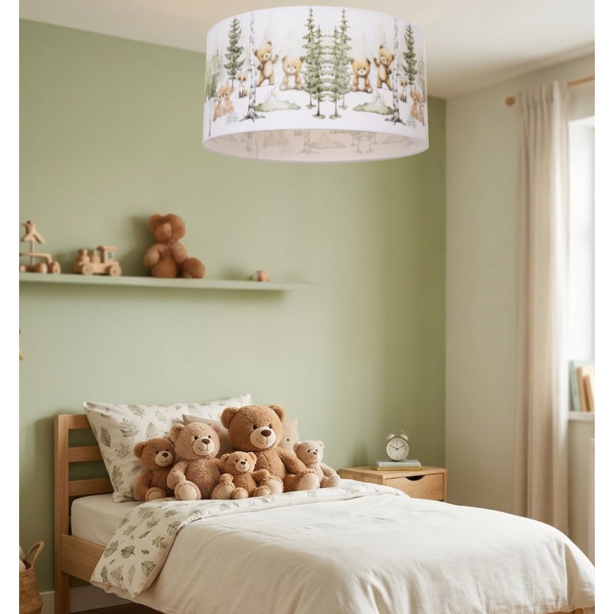 Lasten kattovalaisin KIDS ROOM 1xE27/60W/230V, halkaisija 40 cm, eläinaiheinen