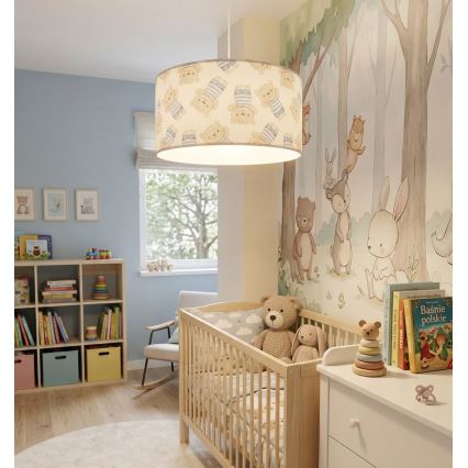 Lasten kattovalaisin KIDS ROOM 1xE27/60W/230V halkaisija 40 cm nalle