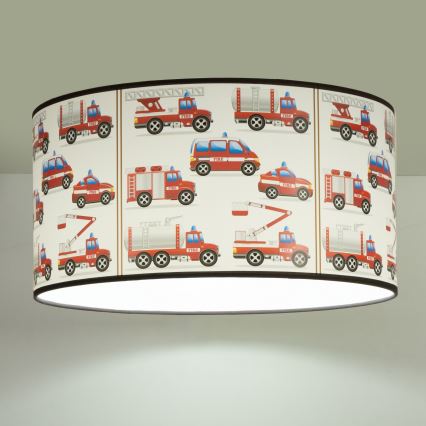 Lasten kattovalaisin KIDS ROOM 1xE27/60W/230V, halkaisija 40 cm, palomiehet