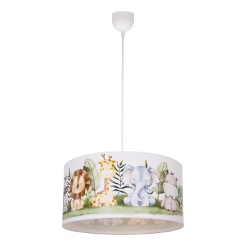 Lasten kattovalaisin KIDS ROOM 1xE27/60W/230V, halkaisija 40 cm, viidakkoteema
