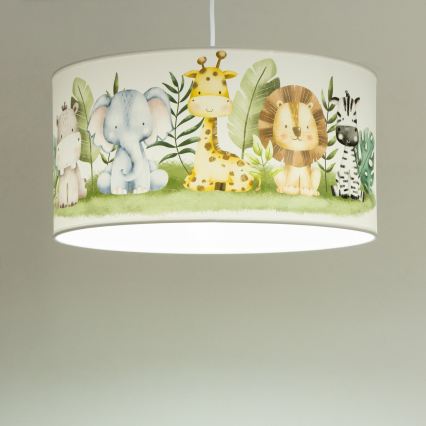 Lasten kattovalaisin KIDS ROOM 1xE27/60W/230V, halkaisija 40 cm, viidakkoteema