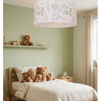 Lasten kattovalaisin KIDS ROOM 1xE27/60W/230V, Ø 40 cm, dinosaurus