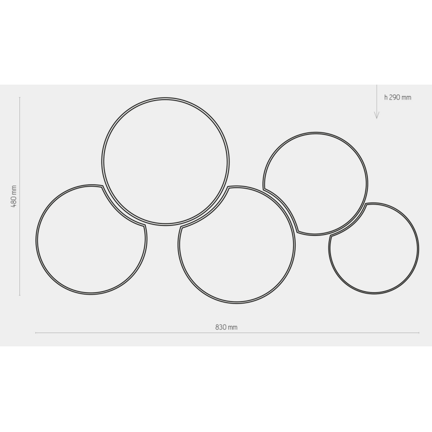 Lasten kattovalaisin MONA LAPSET 5xE27/15W/230V