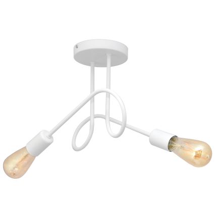 Lasten pinta-asennettava kattovalaisin OXFORD 2xE27/15W/230V valkoinen