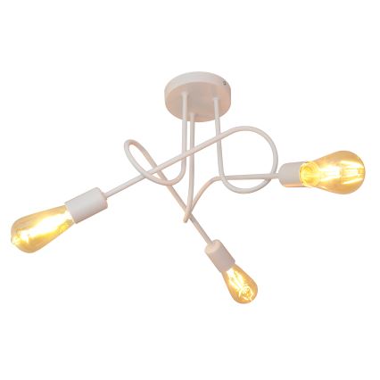 Lasten pinta-asennettava kattovalaisin OXFORD 3xE27/15W/230V valkoinen