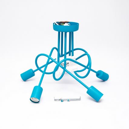 Lasten kattovalaisin OXFORD 5xE27/15W/230V sininen