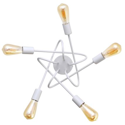 Lasten pinta-asennettava kattovalaisin OXFORD 5xE27/15W/230V valkoinen