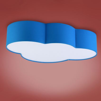 Lasten kattovalaisin PILVI 4xE27/15W/230V sininen