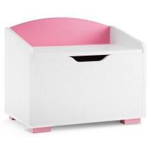 Lasten laatikosto PABIS 50x60 cm valkoinen/vaaleanpunainen