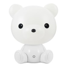 Lasten LED-himmennyslamppu 2,5W/230V pieni karhu valkoinen