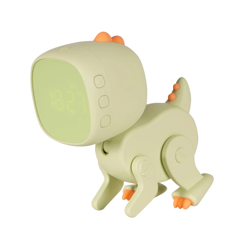 LED RGBW Himmennettävä lasten yö pieni lamppu herätyskellon kanssa ROBOT LED/1W/5V 1200 mAh