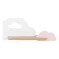 Lasten LED-seinävalaisin hyllyllä CLOUD LED/5W/230V valkoinen/vaaleanpunainen