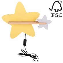 Lasten LED-seinävalaisin hyllyllä STAR LED/5W/230V - FSC-sertifioitu