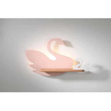 Lasten LED-seinävalaisin hyllyllä SWAN LED/5W/230V