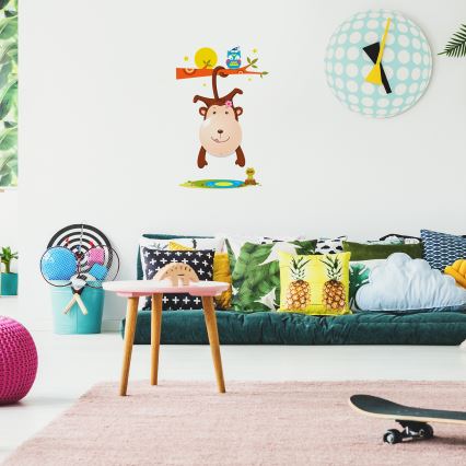 Lasten LED-seinävalaisin MONKEY 1xLED/0,6W/3xAAA