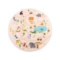 Lasten liukumaton matto ARES STREETS 160 cm beige/safari