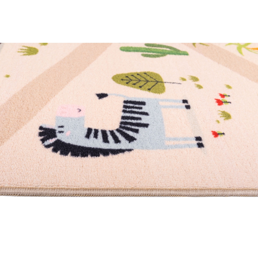 Lasten liukumaton matto ARES STREETS 80x150 cm beige/safari