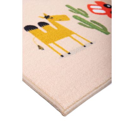 Lasten liukumaton matto ARES STREETS 80x150 cm beige/safari