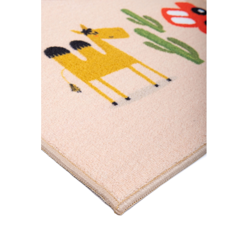 Lasten liukumaton matto ARES STREETS 80x150 cm beige/safari
