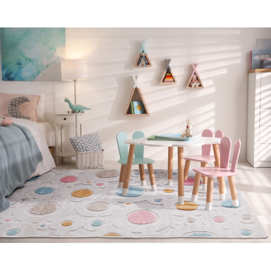 Lasten matto PIAR 120x170 cm värikäs/pilkullinen