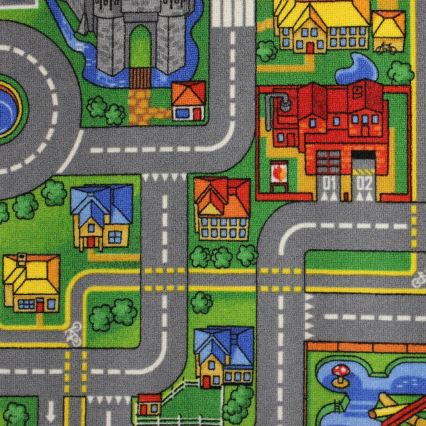 Lasten matto PLAYTOWN 120x170 cm monivärinen/kaupunki
