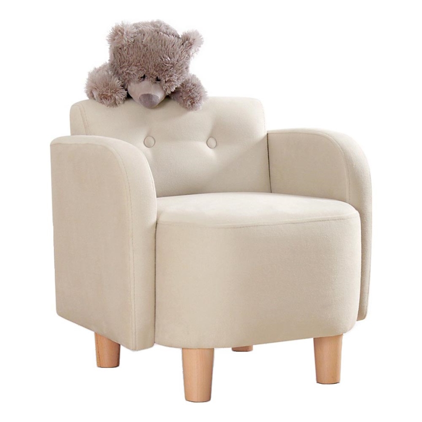 Lasten nojatuoli DORY, kermanvärinen