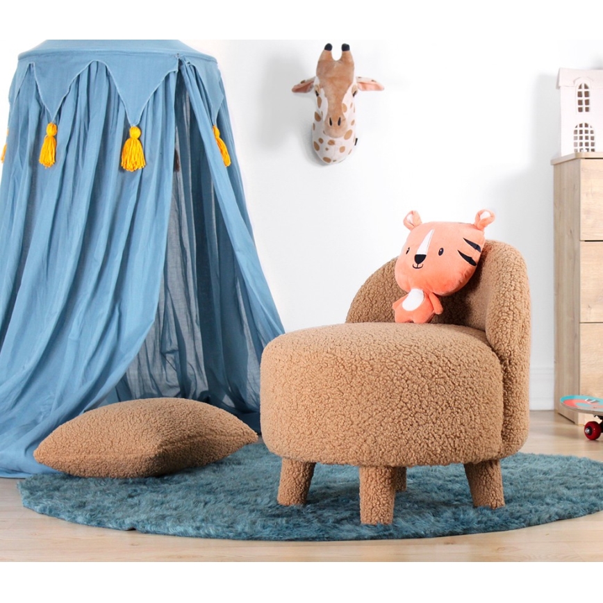 Lasten nojatuoli PIXI, halkaisija 46 cm, ruskea