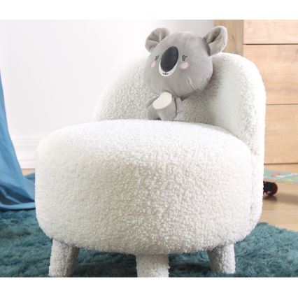 Lasten nojatuoli PIXI, Ø 46 cm, valkoinen