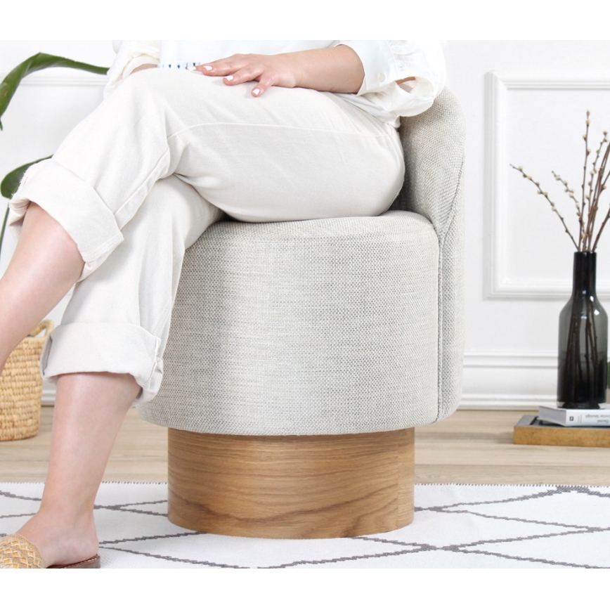 Lasten nojatuoli RIKI 40x47 cm vaaleanharmaa