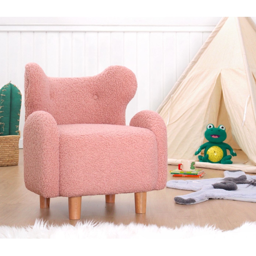 Lasten nojatuoli TOBI vaaleanpunainen