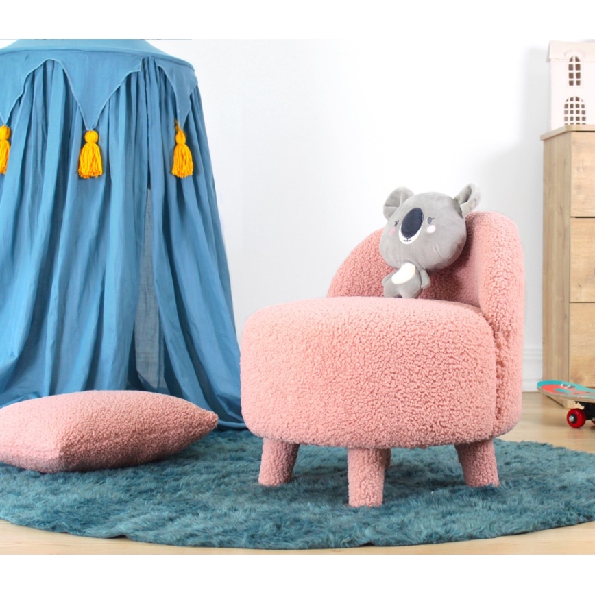 Lasten PIXI-nojatuoli, halkaisija 46 cm, vaaleanpunainen