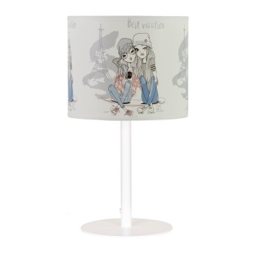 Lasten pöytälamppu GIRLS VIBES 1xE27/60W/230V halkaisija 18 cm Paris