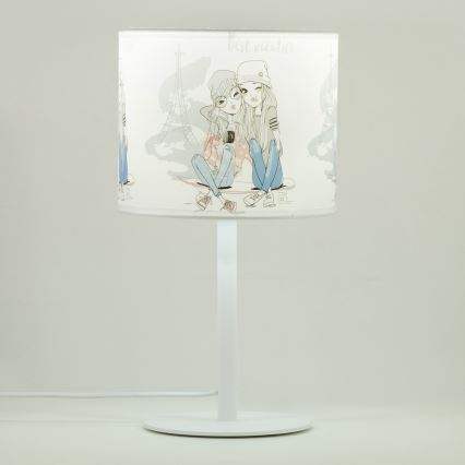 Lasten pöytälamppu GIRLS VIBES 1xE27/60W/230V halkaisija 18 cm Paris