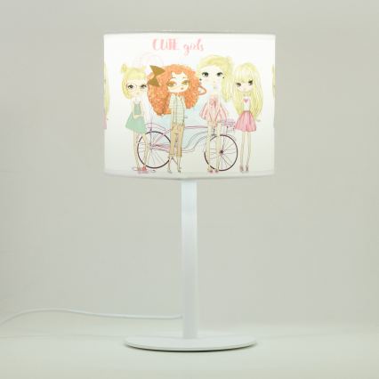 Lasten pöytälamppu GIRLS VIBES 1xE27/60W/230V, halkaisija 18 cm, tytöille