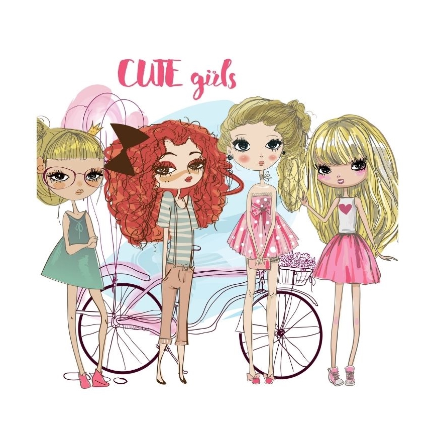 Lasten pöytälamppu GIRLS VIBES 1xE27/60W/230V, halkaisija 18 cm, tytöille