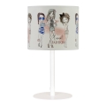 Lasten pöytälamppu GIRLS VIBES 1xE27/60W/230V halkaisija 18 cm tytöille