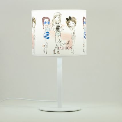 Lasten pöytälamppu GIRLS VIBES 1xE27/60W/230V halkaisija 18 cm tytöille