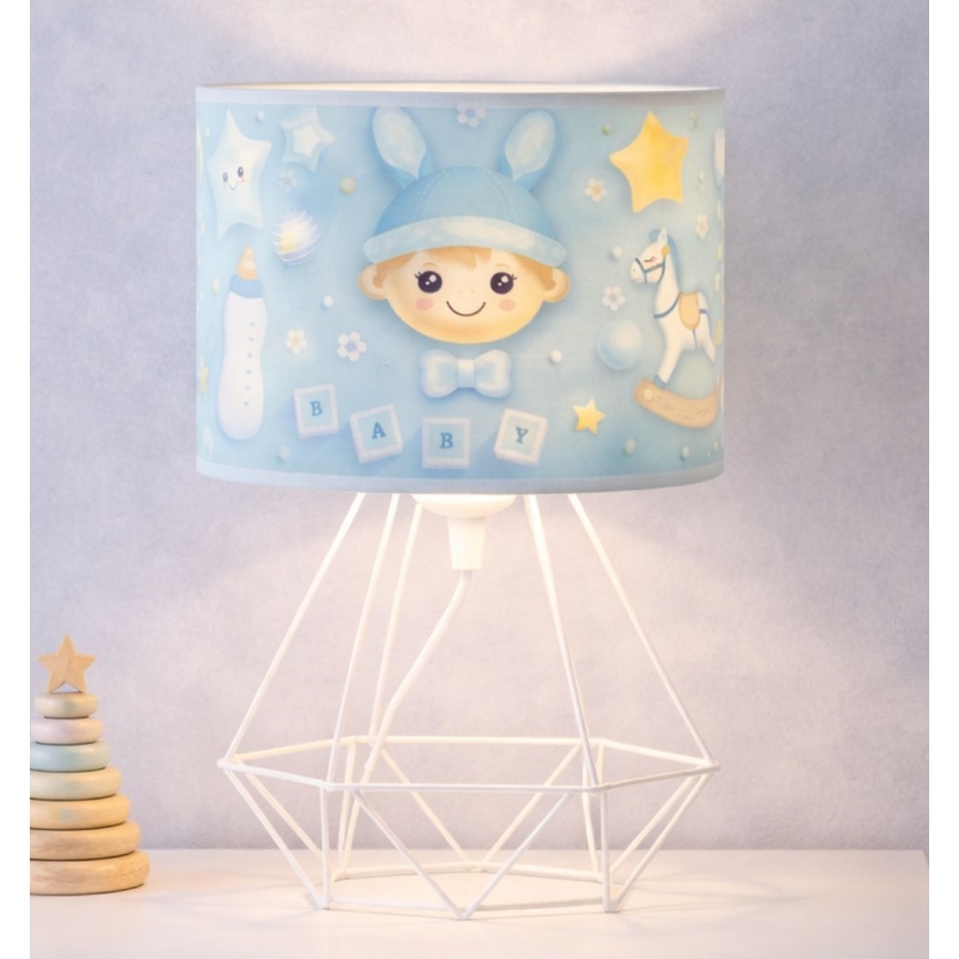 Lasten pöytälamppu KIDS ROOM 1xE27/60W/230V halkaisija 18 cm astronauttiaiheinen
