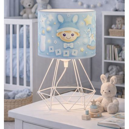 Lasten pöytälamppu KIDS ROOM 1xE27/60W/230V halkaisija 18 cm astronauttiaiheinen