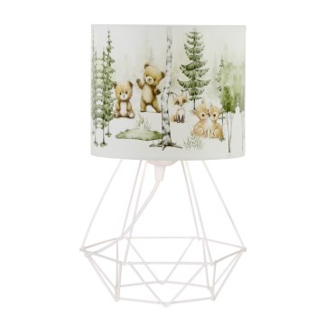 Lasten pöytälamppu KIDS ROOM 1xE27/60W/230V halkaisija 18 cm eläinaiheinen